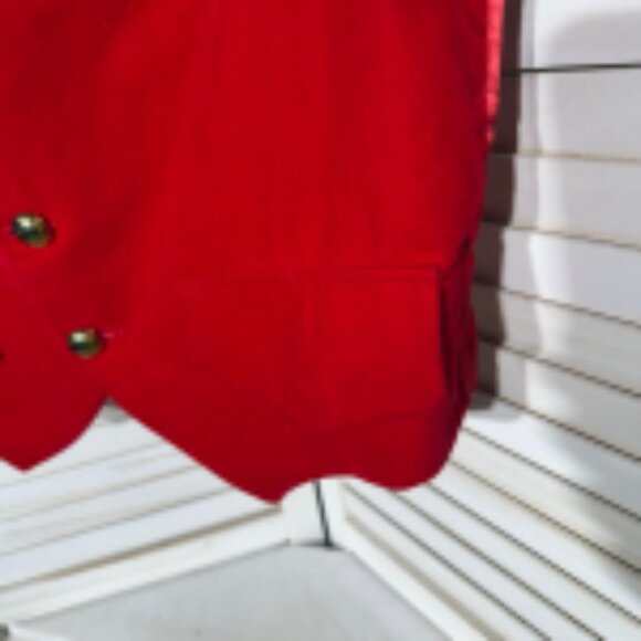 Vintage Rubie's Costume Red Velvet Vest Unisex XL - Picture 7 of 7